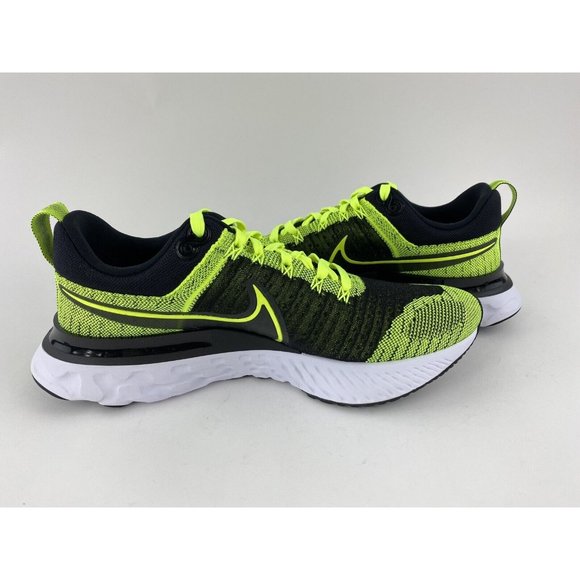 Nike React Infinity Run Flyknit 2 Volt Black Men's Sneakers Shoes CT2357 700 - Picture 11 of 12